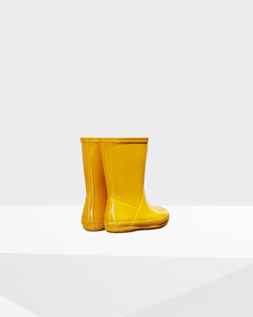 Hunter Niños Original First Classic Gloss - Botas de Lluvia Amarillo - 372-GSCJAN